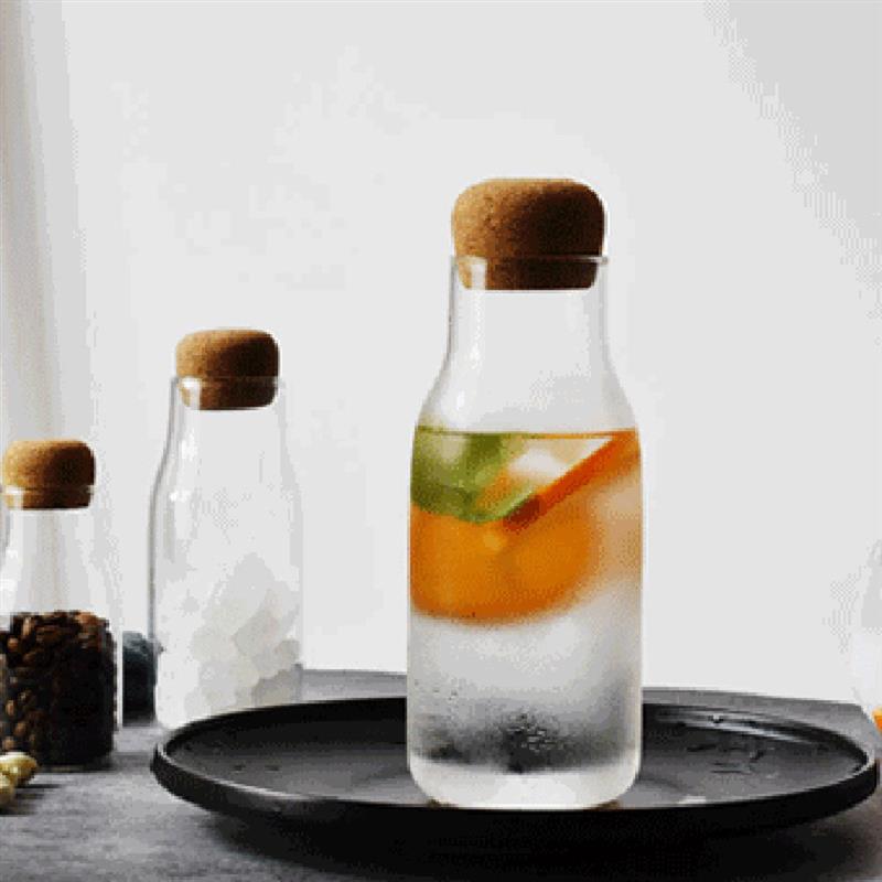 Kreative Transparent Glas Wasser Saft Milch Flasche Klar Wärme-w