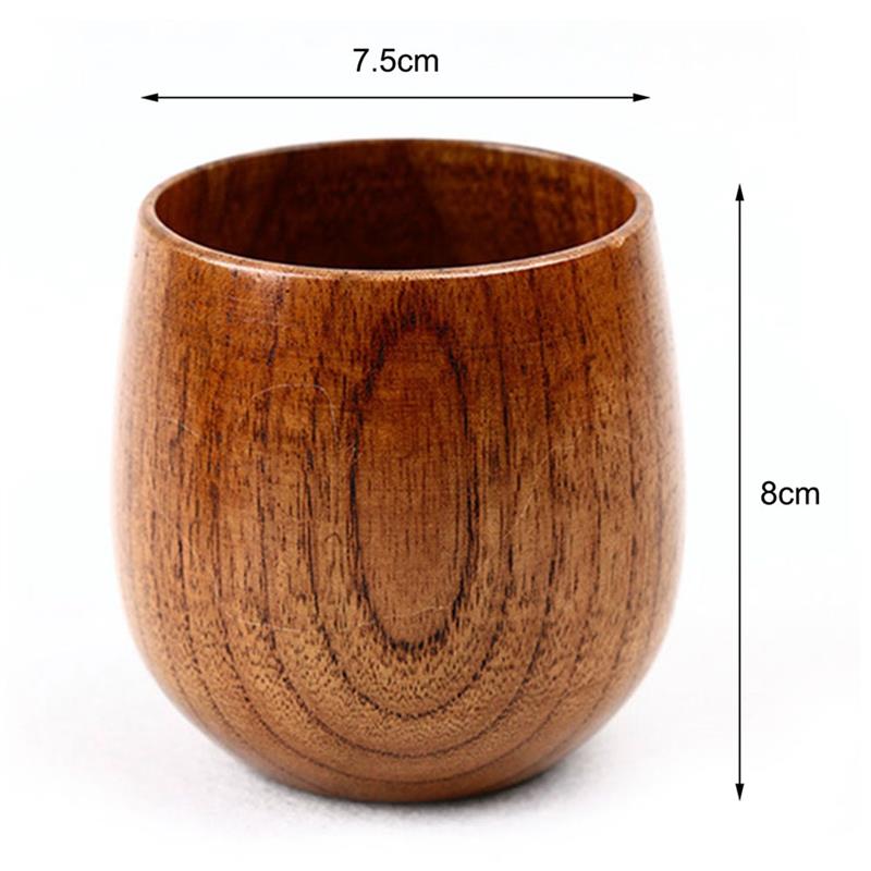 4pcs Wood Cup Primitive Handmade Natural Spruce Wooden Cup Break