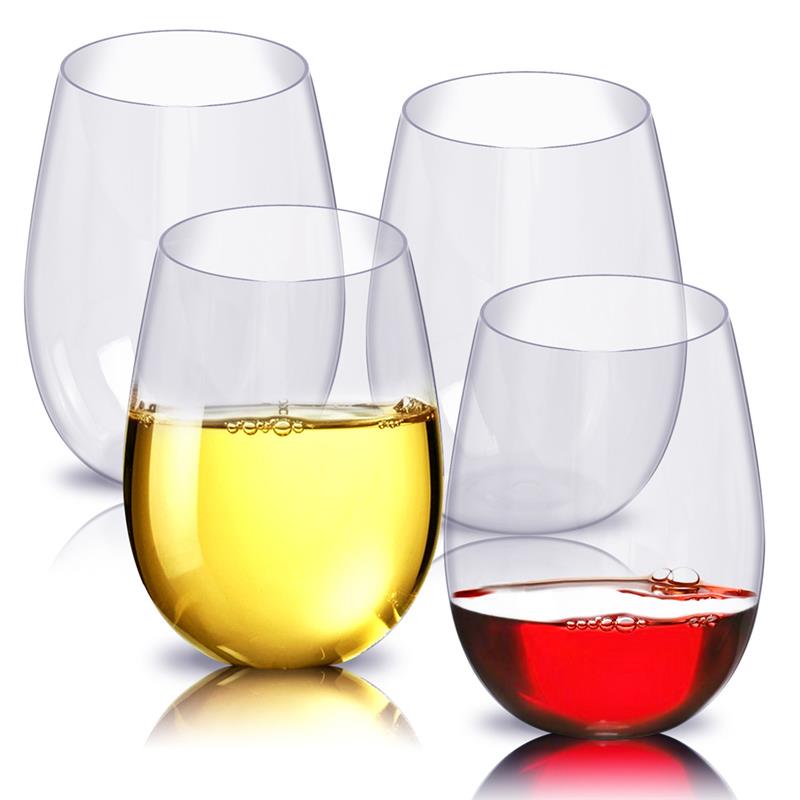 4pcs Wine Glass Shatterproof Plastic nbreakable PCTG Red Wine Tu