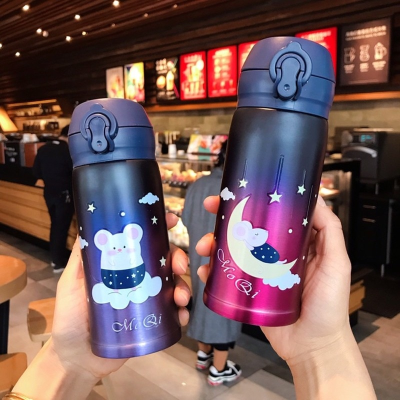 Cute 350ML Children Thermos Mug Double Wall Stainless Steel Ther