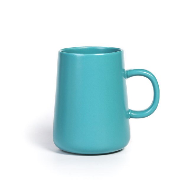 New 450ML Large Capacity Pure Cute Travel Coffee Milk Enamel Mug