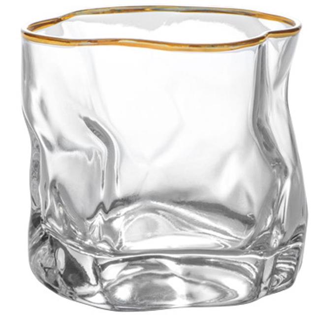 Crystal Whiskey Glass Irregular Stemless Wine Glass Drinking Gla