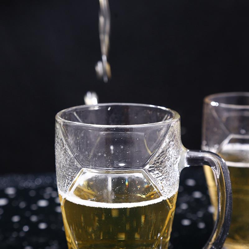 Glass Mug Large Capacity Heat-resistant Beverage Mug Beer Mug fo