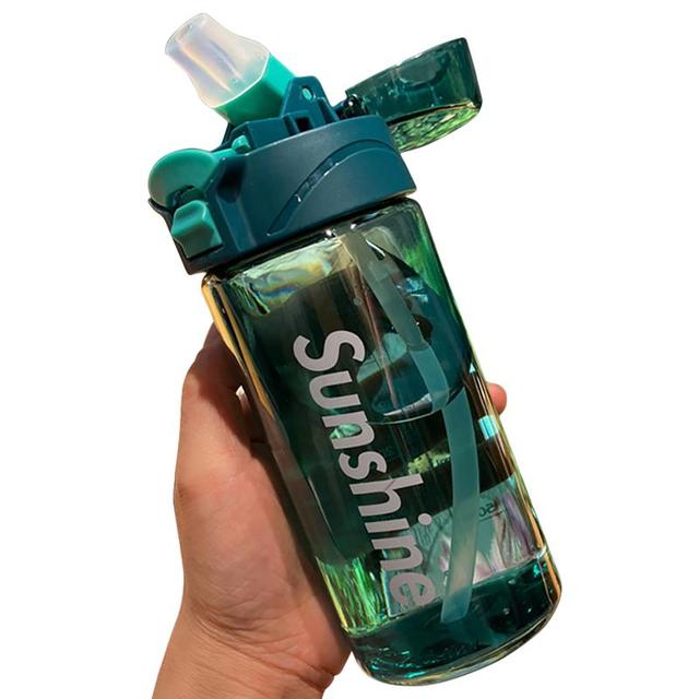 Outdoor Water Bottle with Straw Sports Bottles Leak Proof Eco-fr