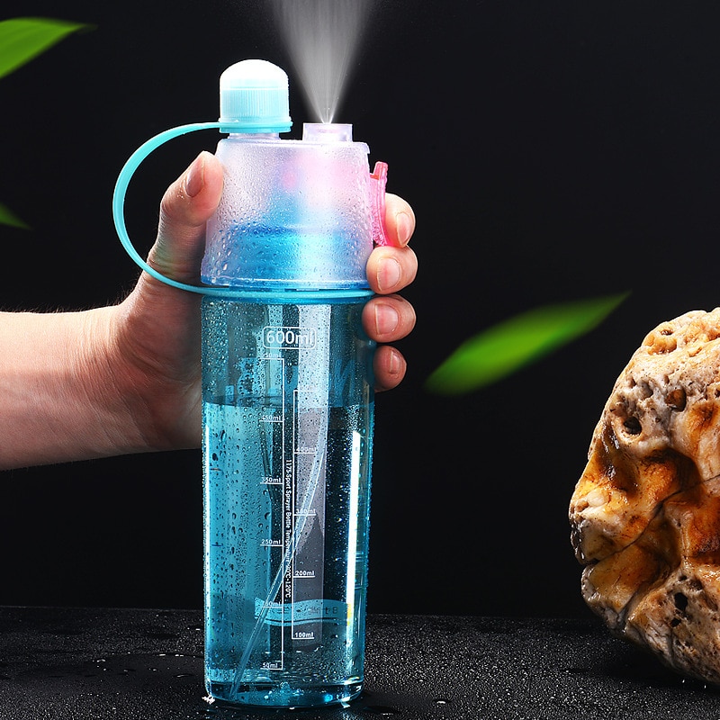 400/600ML Hot Cold Spray Sport Drinking Water Bottle For Summer