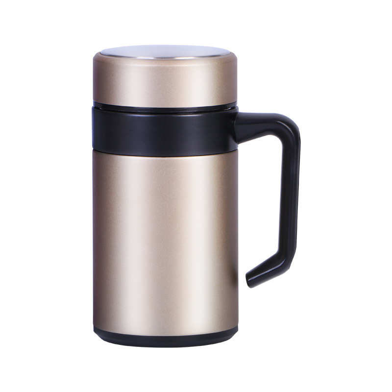 Double layer stainless steel insulated cup Gift cup with handle