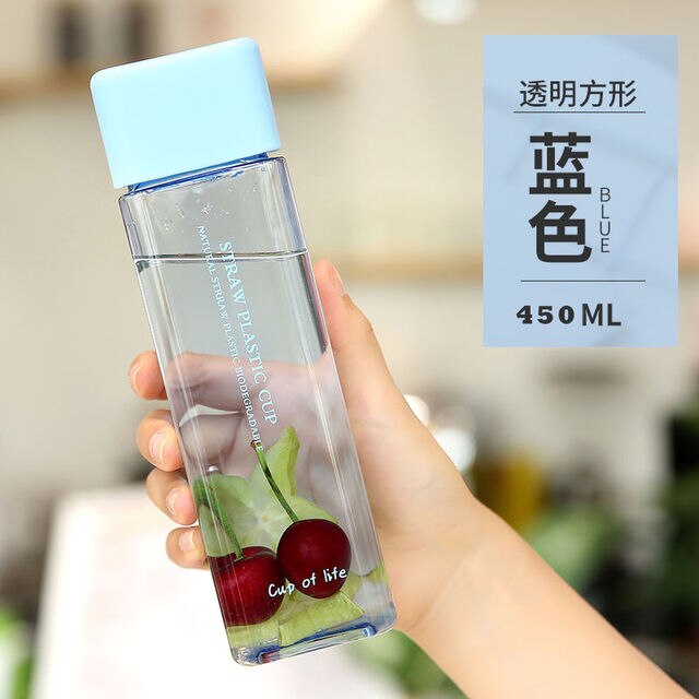 Cute Plastic bottle 450ml for Water Bottles to drink with Rope