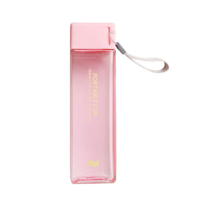 Cute New Square Tea Milk Fruit Water Cup 500ml for Water Bottles