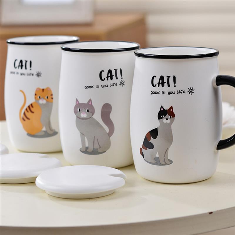 Creative Cartoon Cat Coffee Milk Tea Mug Water Cup Drinkware Cer