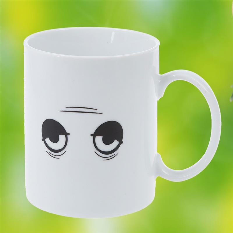 Creative Cartoon Big Eyes Pattern Coffee Mug Cute Expression Cer