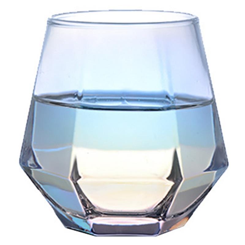 Hexagon Rock Transparent Glass Coffee Cup Milk Whiskey Tea Beer